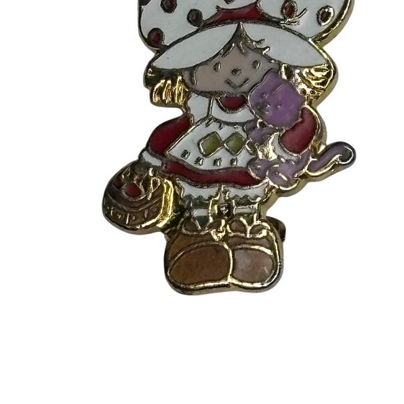 Vintage Strawberry Shortcake and Custard AGC American Greetings Taiwan Pin - Picture 10 of 13